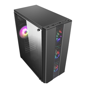La última <span class=keywords><strong>caja</strong></span> de juegos de alta calidad Rgb Fan Computer Box:320-2 con malla metálica negra y ventilador RGB <span class=keywords><strong>ATX</strong></span> Mid Tower & Audio, USB - Product Image 4