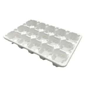 Biodegradable White Pulp Molded Bagasse Fiber Inner Packaging Dry Press Paper 15 Cup Drink Holder