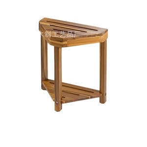 Tabouret de salle de bain en bois Lei Jun 19x40x19.3cm, étagère d'angle pliable pour rangement sous la douche - Product Image 5