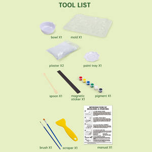 Nuovo arrivo bambini fatti a mano in gesso fai da te giocattoli di pittura divertente cartone animato animale gesso stampi disegno giocattoli - Product Image 5