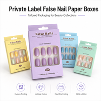 Boîte d'emballage personnalisée pour faux ongles avec fenêtre transparente et logo, en papier, pour l'emballage de produits de beauté pour ongles