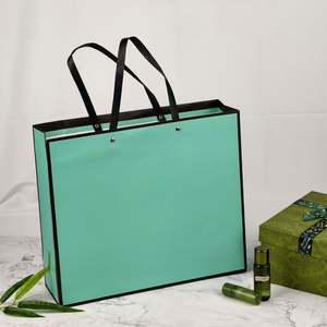 Sacs cadeaux en papier écologiques personnalisés avec logo personnalisé, poignées de luxe, boutique, emballage - Product Image 2