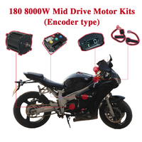 QS MOTOR 180 8000W 72V 90H nouveau Kit de Conversion de moteur d'entraînement moyen encodeur avec contrôleur Fardriver ND72890