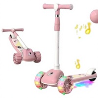 Vélo à pédales 3-en-1 de haute qualité pour enfants, nouveau modèle de trottinette pliable pour enfants, 3 roues en plastique, jouet pour bébé