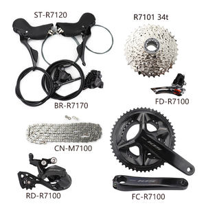 Groupe de transmission <span class=keywords><strong>Shimano</strong></span> <span class=keywords><strong>105</strong></span> R7120 2x12s avec freins à disque hydrauliques, manettes R7170, freins R7120, dérailleur CN M7100 R7100 et <span class=keywords><strong>pédalier</strong></span> 12 vitesses pour vélo de route - Product Image 1
