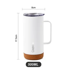 Wholesale Double Walled Travel Tumbler Stainless Steel Insulated Coffee Mug with Handle