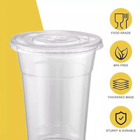 VENTE FLASH Gobelets jetables en plastique PET transparent de haute qualité personnalisés de 14/16/24 oz avec logo imprimé Grossiste Distributeur Recrute