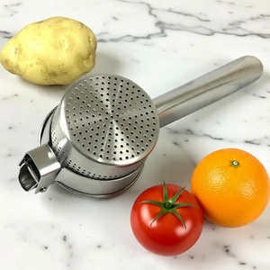 Mutlfunction Squeezer Potato Masher Manual <b>Kitchen</b> <b>Gadgets</b> Potato Ricer HevyStainless Steel Potato Press With 3 Interchangeable - Product Image 3