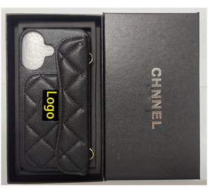 Funda de Piel para Teléfono con Correa Cruzada para Mujer, con Cordón para <span class=keywords><strong>iPhone</strong></span> 14 15 16 17 Pro Max, Funda con Cadena y Ranuras para Tarjetas - Product Image 4