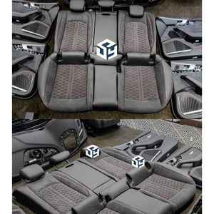 Accessori per Interni Auto di Alta Qualità, <span class=keywords><strong>Coprisedili</strong></span> in Vera Pelle e Microfibra per <span class=keywords><strong>Audi</strong></span> A4 A6 A7 A8 - Product Image 1