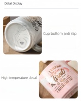 Tasses à café motif marbre 400ml avec boîte-cadeau tasse en céramique pour la fête des mères et des pères tasses promotionnelles en gros avec couvercle
