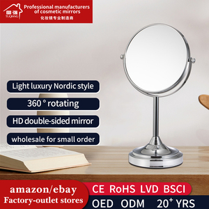 <span class=keywords><strong>Miroir</strong></span> de maquillage <span class=keywords><strong>grossissant</strong></span> double face, grossissement <span class=keywords><strong>X</strong></span>/5X, 360° °   <span class=keywords><strong>Miroir</strong></span> de courtoisie pivotant en métal pour salle de bain et bureau - Product Image 2