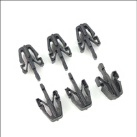 Huoshen Nouveau Kit d'Assortiment de Fixations Universelles Noires en Plastique pour Calandre de Voiture et Pare-chocs, avec Pinces à Griffe Élastiques de Type V
