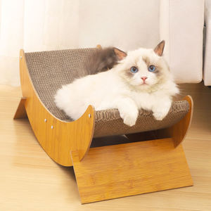 Wooden Frame <b>Scratching</b> <b>Post</b> Furniture Corrugated Cardboard Cat Hanging Raised Bed - Product Image 5