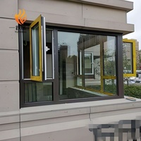 Ventana Abatible de Aluminio con Rotura de Puente Térmico, Moderna y de Alta Calidad, con Malla de Seguridad y Herrajes Alemanes para Proyectos Residenciales
