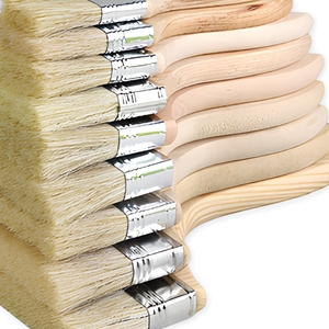 Pinceaux en poils de porc en gros, pinceaux multi-usages à manche en bois pour la décoration intérieure, le teinture, le vernis, la colle et le nettoyage - Product Image 2
