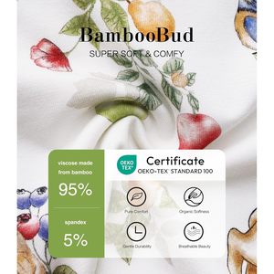 ชุดบอดี้สูทเด็กผู้หญิงแขนกุด แบรนด์ BambooBud ผลิตจากใยไผ่ ผ้าวิสโคสเนื้อนุ่ม แต่งระบาย  ไซส์ 0 เดือน-2 ปี - Product Image 3