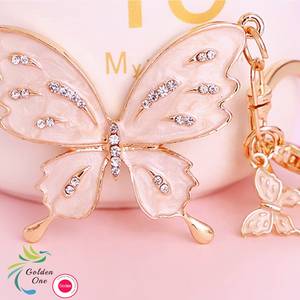 유럽 미국 다이아몬드 나비 부티크 동물 열쇠 고리 패션 크리스탈 여성 우아한 핸드백 배낭 펜던트 열쇠 고리 - Product Image 6