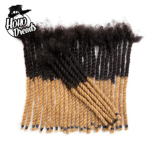 Due fili di rotazione Dreadlocks <span class=keywords><strong>Afro</strong></span> Locs crespo estensione ordinata acconciatura per uomo capelli umani Locs - Product Image 4