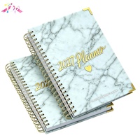 Carnet de notes personnalisé 8 1/2 x 11 avec couverture rigide, agenda, organisateur, carnet de notes, bloc-notes, cahier avec spirale dorée
