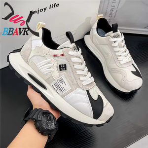 Zapatillas deportivas de hombre de suela gruesa y ligeras, estilo casual de caña baja, a la moda, que combinan con todo, con cordones, de malla y EVA, nueva llegada Otoño 2025 - Product Image 2