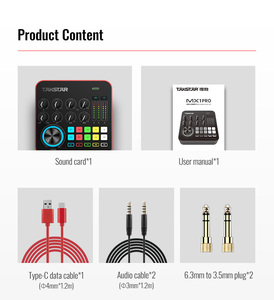 Para Takstar MX1 PRO K1 Mezclador de audio profesional Webcast Equipo de DJ con LED Voz inversa para computadora de teléfono móvil para <span class=keywords><strong>Singin</strong></span> - Product Image 6