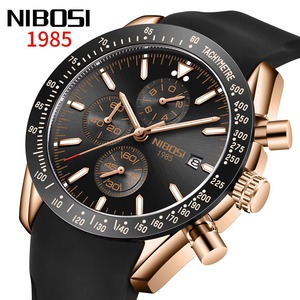 Montre Drioshipping à Quartz Chronographe Automatique avec Bracelet en Caoutchouc, Étanche, Aiguilles Lumineuses, Style Décontracté, Tendance, Affaires, Luxe, Boîtier en Alliage - Product Image 3
