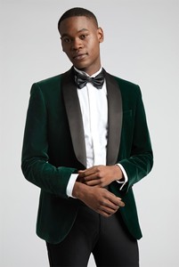 Vestes de <span class=keywords><strong>mariage</strong></span> en velours <span class=keywords><strong>vert</strong></span> émeraude de haute qualité pour hommes, sur mesure, blazers de smoking à simple boutonnage, grandes tailles, devant plat - Product Image 2