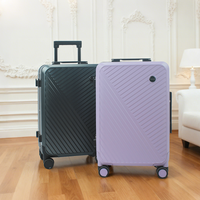 Valise à roulettes rigide moderne et durable en PC, avec serrure TSA, poignée télescopique en aluminium, ouverture à un clic, étanche