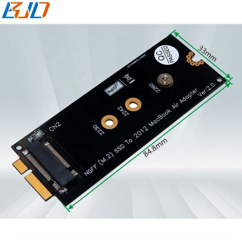 7 + 17Pin 2012 MAC SSD NGFF M.2 SATA SSD конвертер адаптера для MacBook Pro Retina 2012 A1398 A1425