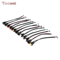 Toowei bouton poussoir micro interrupteur avec plastique léger ip67 12mm 3a 250v pour voiture bateau avec fils momentané