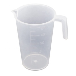 カスタムロゴ安い透明スケールビーカー50mlプラスチック計量カップ印刷卒業 - Product Image 1