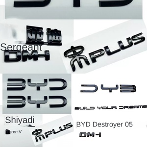 BYD Car Label Material ABS Reutilizable Black Samurai 25 Song Plus Seal 07 Destroyer 05 Eye of Han God Body Stickers - Product Image 4