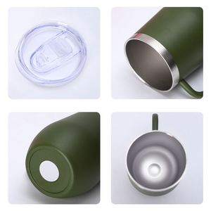 12oz Wine Tumbler With Handle Stainless Steel <b>Double</b> <b>Wall</b> Vacuum Insulated Custom Logo Travel <b>Mug</b> Wholesale Promotional Gift - Product Image 2