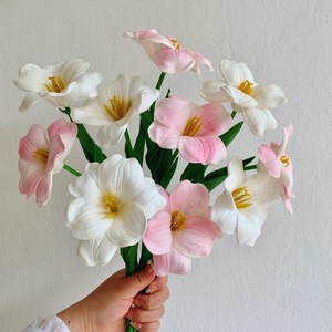 Bouquet de tulipes artificielles Qingyu Chronicle QYJ160, décoration d'intérieur, ornement de table pour salon - Product Image 4
