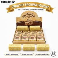 Jouet Squishy Chunky Crunchy en Pâte à Modeler Sachima TONGXIN, Jouets Squishies à Presser, Jouets Sensoriels, Ensemble de Fidgets Squishy
