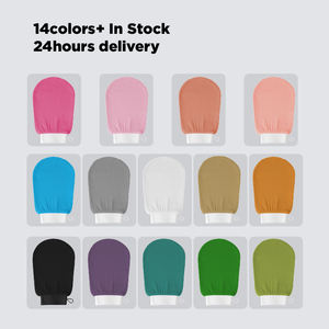 Huidverzorging Douche Spa Op maat gemaakte logo 100% viscose badhandschoen lichaamspeelinghandschoen - Product Image 6