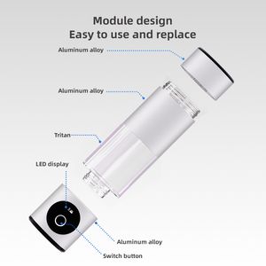 6000ppb Electric Hydrogen Rich Water Generator Bottle Portable Antioxidant <strong>Ionizer</strong> for Home/Office/Travel 230ml - Product Image 2