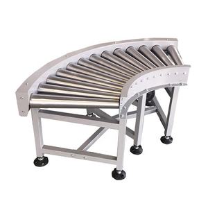 Máquina transportadora de torneado curvo de acero inoxidable OEM, transportador de rodillos para uso en transportadores de construcción de la industria del cemento - Product Image 1