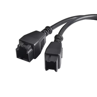 Cable de Conexión de Diagnóstico OBD2 Plano y Delgado, Macho a Hembra, Chrysler 12+8 Pines, para Herramienta de Diagnóstico e Interfaz de Conector
