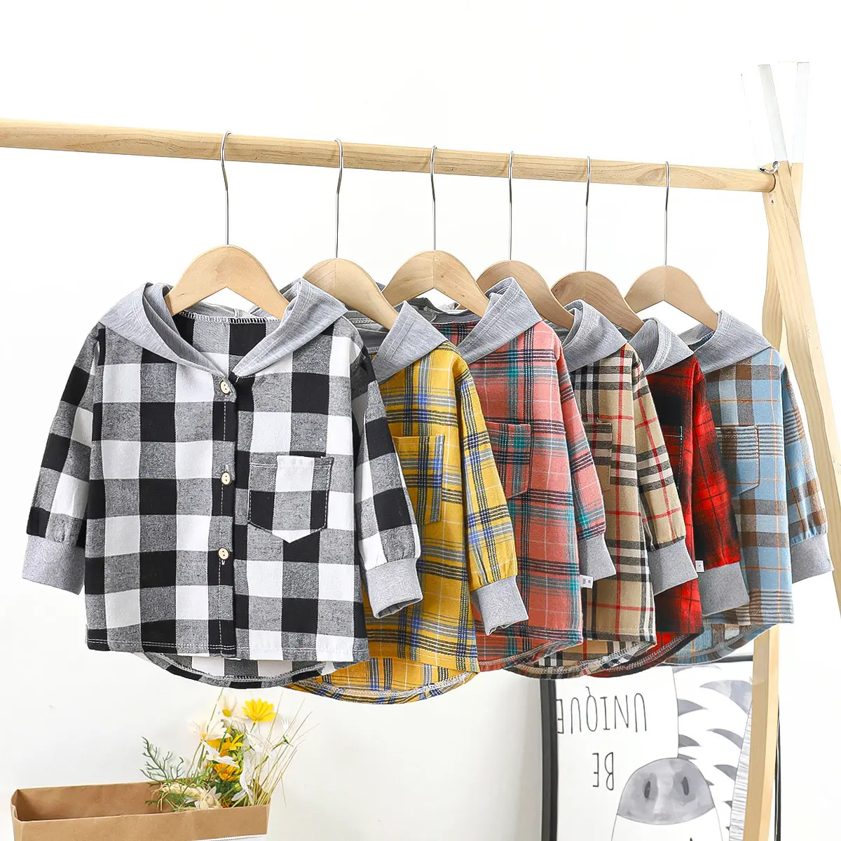 Camisa de manga larga con capucha para niños, ropa de primavera y otoño de 1 a 12 años