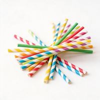 Pailles en papier biodégradables rayées orange et blanches pour le vin, décoration élégante pour les fêtes, mariages, anniversaires, Nouvel An