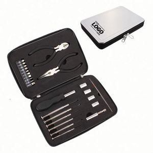 Custom 25-Piece <b>Tool</b> Set in Tin Box with EVA Interior, <b>Precision</b> <b>Tools</b> & Accessories for Promotional Gift - Product Image 1