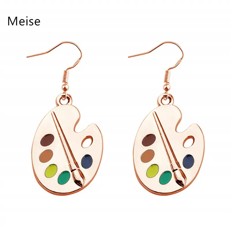 Yiwu Meise Colorful Paint Palette Earrings Artist Gift Art Teacher Gifts Stainless Steel Inspiration Earrings