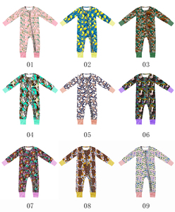 Yiwu Yiyuan-Pijama personalizado de bambú para bebé, mono con cremallera convertible, manoplas, monos, peleles - Product Image 6