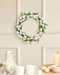 White Artificial Tulip Silk Loose <b>Flowers</b> for Mother's Day Easter Valentine Gifts in Home Kitchen Wedding Decorations - Product Image 4