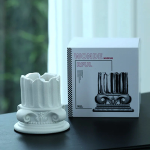 Tres colores al por mayor de cera de coco vela perfumada de lujo Pilar romano Hotel - Product Image 4