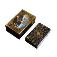 Jeu de tarot classique Rider-Waite holographique, adapté aux débutants, en plastique PET imperméable avec feuille d'or