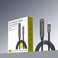Nouveau câble de charge tressé Type-C en alliage de zinc pliable 240W, charge rapide 6A, connecteur C-C, transfert de données pour téléphone