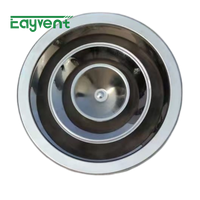 Diffuseur de jet rond en acier inoxydable pour plafond, buse réglable, sortie de ventilation pour conduits CVC et climatisation